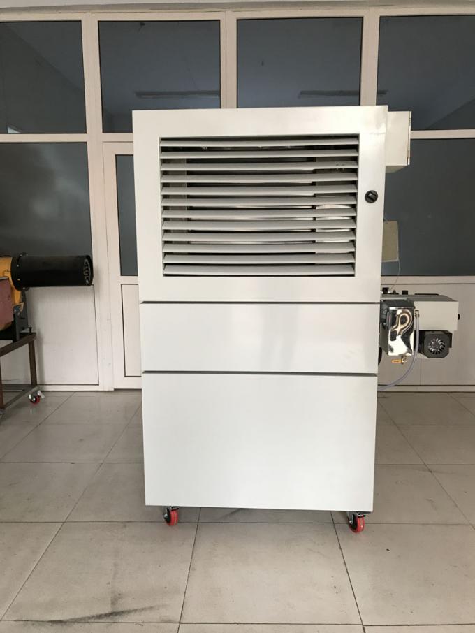 इंग्लैंड में लोकप्रिय 120Kw पोर्टेबल अपशिष्ट तेल हीटर 100L तेल टैंक के साथ 0
