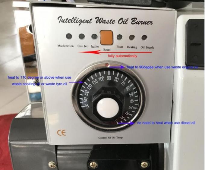 पूरी तरह से स्वचालित अपशिष्ट तेल बर्नर भट्ठी 30 - 60 Kw OEM / ODM उपलब्ध 0